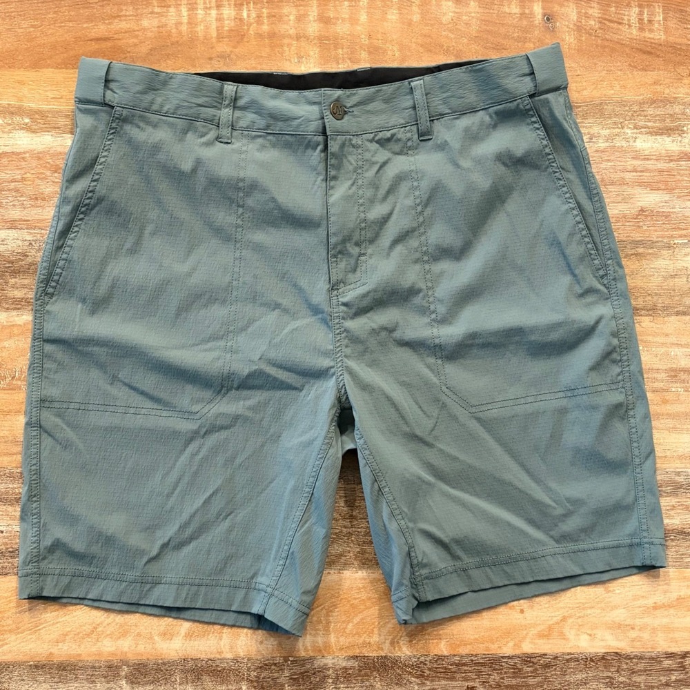 Marsh Wear Mens Performance Fishing Shorts Blue Ripstop Stretch Size 38 Gorpcore
